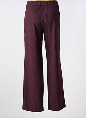 Pantalon droit stretch taille normale violet ANNA MONTANA femme