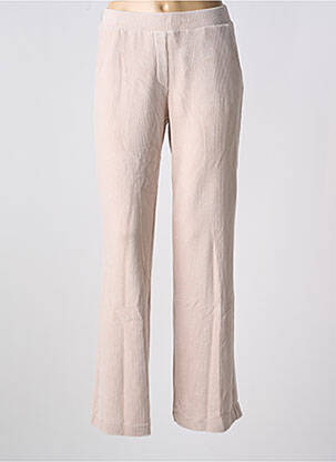 Pantalon droit stretch taille normale beige ANNA MONTANA femme