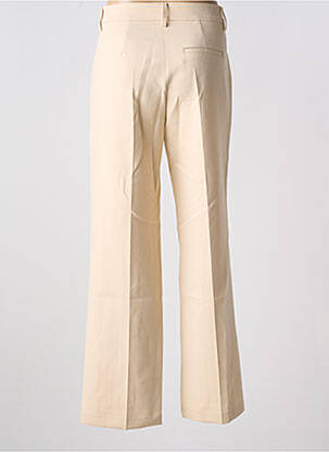 Pantalon droit stretch taille normale beige ANNA MONTANA femme