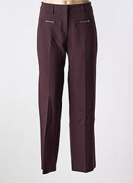 Pantalon droit stretch taille normale violet ANNA MONTANA femme
