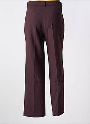 Pantalon droit stretch taille normale violet ANNA MONTANA femme