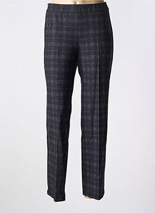Pantalon droit stretch taille normale noir ANNA MONTANA femme