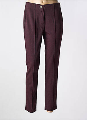Pantalon slim taille élastique taille normale violet ANNA MONTANA femme