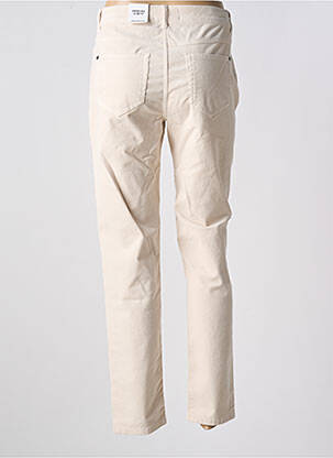 Pantalon slim broderie rivets taille normale beige ANNA MONTANA femme