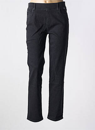 Pantalon slim broderie rivets taille normale noir ANNA MONTANA femme