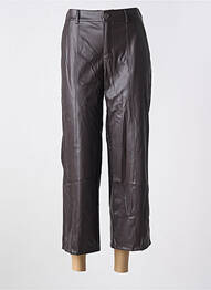 Pantalon 7/8 taille élastique taille normale marron ANNA MONTANA femme