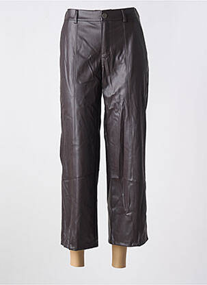 Pantalon 7/8 taille élastique taille normale marron ANNA MONTANA femme