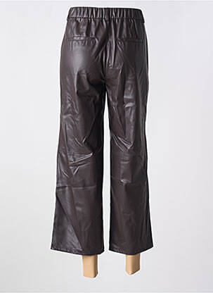 Pantalon 7/8 taille élastique taille normale marron ANNA MONTANA femme