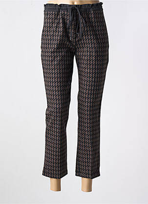 Pantalon 7/8 taille normale taille normale marron ANNA MONTANA femme