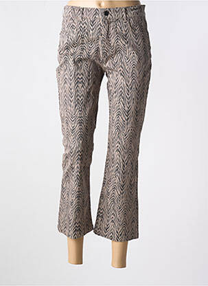 Pantalon 7/8 stretch taille normale marron ANNA MONTANA femme