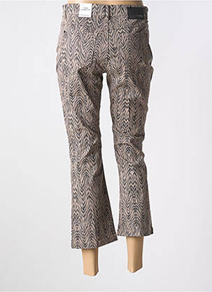 Pantalon 7/8 stretch taille normale marron ANNA MONTANA femme