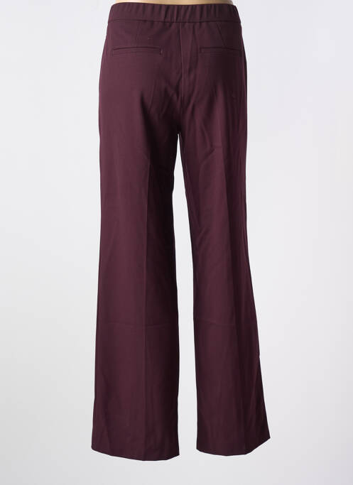 Pantalon droit stretch taille normale violet ANNA MONTANA femme