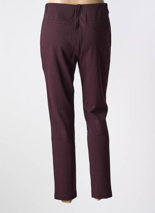 Pantalon slim taille élastique taille normale violet ANNA MONTANA femme