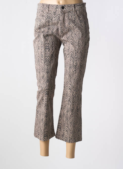 Pantalon 7/8 marron ANNA MONTANA pour femme