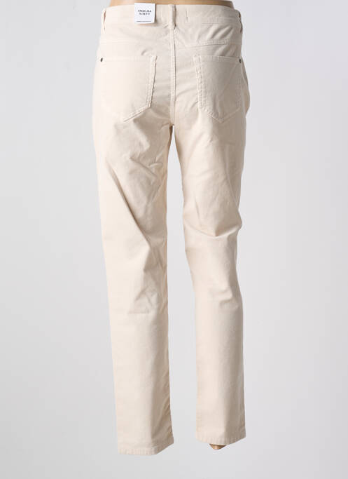 Pantalon slim beige ANNA MONTANA femme