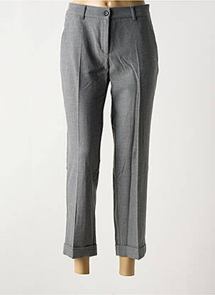 Pantalon 7/8 taille à pinces taille normale gris ANNA MONTANA femme