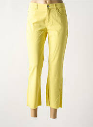 Pantalon 7/8 stretch taille normale jaune ANNA MONTANA femme