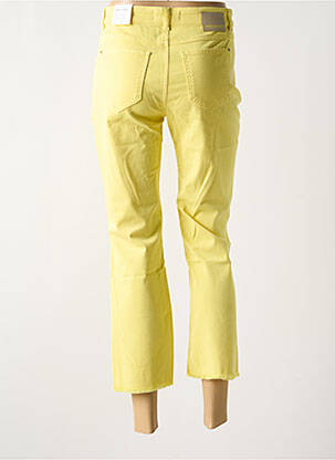 Pantalon 7/8 stretch taille normale jaune ANNA MONTANA femme