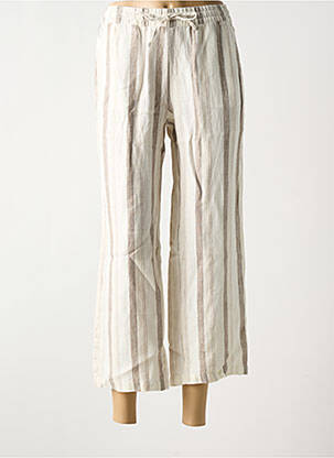 Pantalon 7/8 taille élastique taille normale gris ANNA MONTANA femme