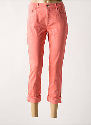 Pantacourt stretch taille normale orange ANNA MONTANA femme