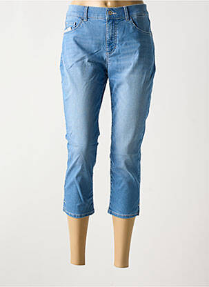 Jeans coupe slim stretch taille normale bleu ANNA MONTANA femme