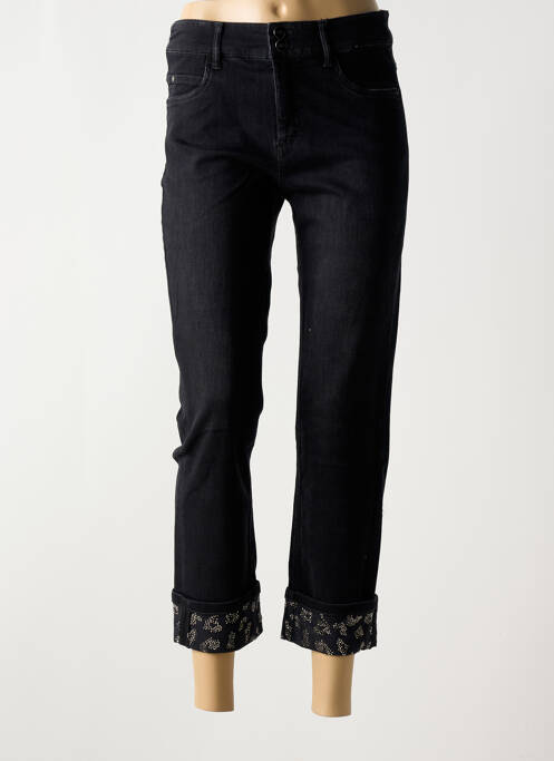 Jeans coupe droite noir ANNA MONTANA pour femme