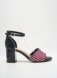 Sandales/nu pieds matière lisse talon de 4 à 6cm bleu TOMMY HILFIGER femme