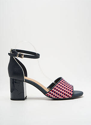 Sandales/nu pieds matière lisse talon de 4 à 6cm bleu TOMMY HILFIGER femme