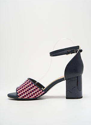 Sandales/nu pieds matière lisse talon de 4 à 6cm bleu TOMMY HILFIGER femme