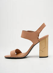 Sandales/Nu pieds beige TOMMY HILFIGER pour femme seconde vue