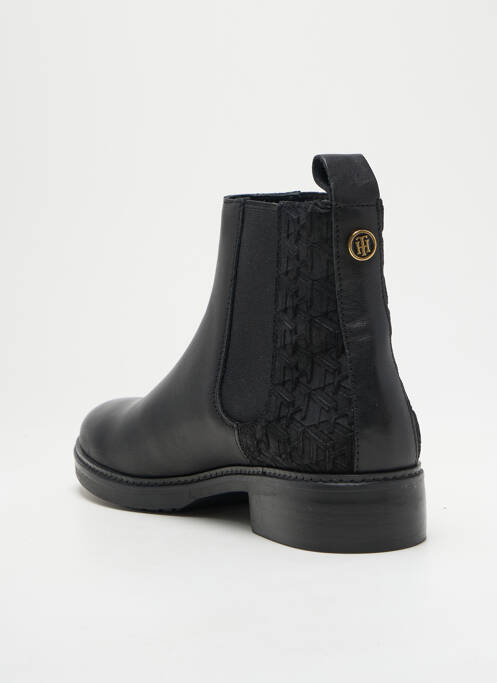Bottines/boots matière lisse talon plat jusqu'à 3cm noir TOMMY HILFIGER femme