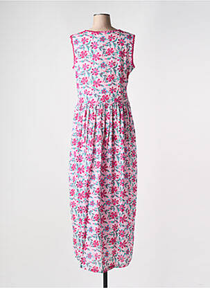 Robe longue imprimé fantaisie sans manche rose CHICOSOLEIL femme
