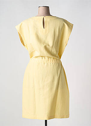 Robe mi-longue manches courtes manches courtes jaune TOMMY HILFIGER femme
