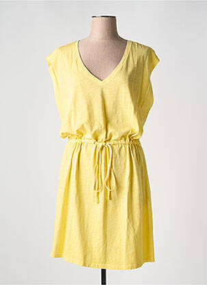 Robe mi-longue manches courtes manches courtes jaune GANT femme