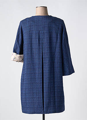 Manteau long coupe droite sans capuche bleu TRENCH & COAT femme