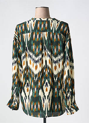 Blouse imprimé fantaisie manches longues vert HARTFORD femme