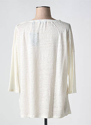 Top col rond manches 3/4 blanc GANT femme