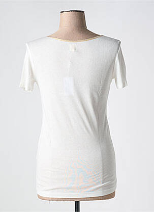 T-shirt col v manches courtes blanc DES PETITS HAUTS femme