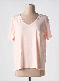 T-shirt coupe droite manches courtes rose CLOSED femme