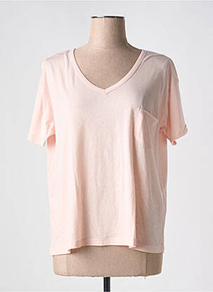 T-shirt coupe droite manches courtes rose CLOSED femme