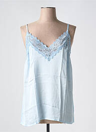 Top coupe fluide fines bretelles bleu SIGNE NATURE femme
