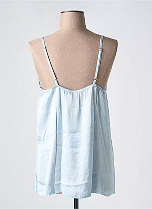 Top coupe fluide fines bretelles bleu SIGNE NATURE femme