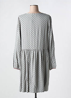 Robe mi-longue coupe fluide manches longues gris INDI & COLD femme