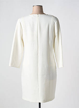 Robe courte fermeture zippée au dos manches longues blanc MKT STUDIO femme