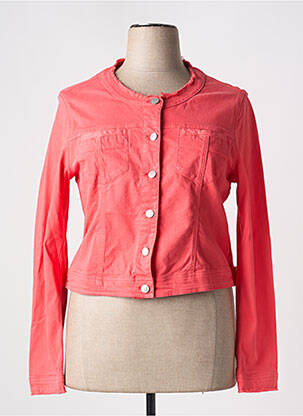 Veste casual col rond rose SIGNE NATURE femme
