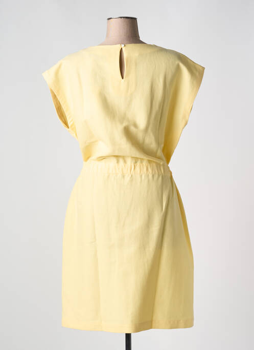 Robe mi-longue manches courtes manches courtes jaune TOMMY HILFIGER femme