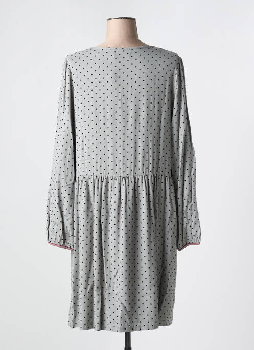 Robe mi-longue coupe fluide manches longues gris INDI & COLD femme