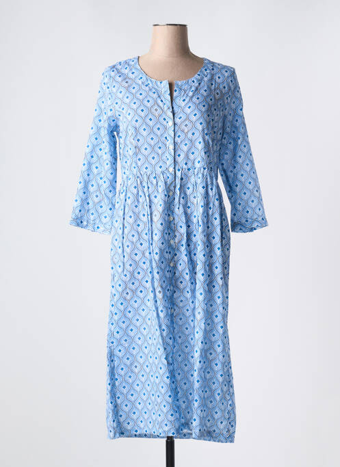 Robe mi-longue bleu CHICOSOLEIL pour femme