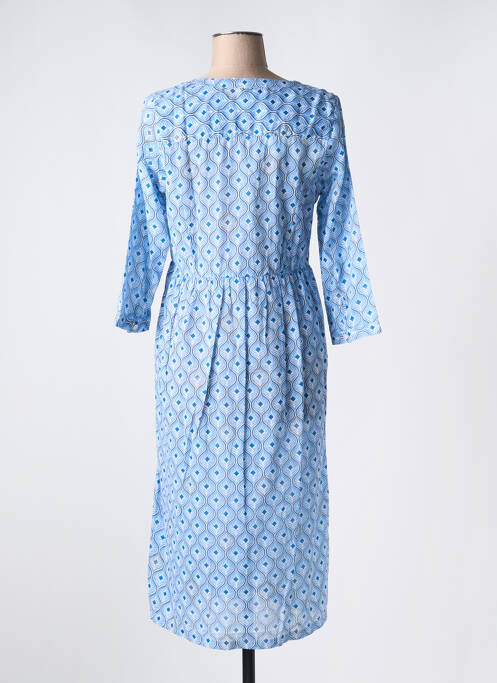 Robe mi-longue bleu CHICOSOLEIL pour femme