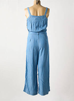 Combi-pantalon fermeture boutonnée sur le devant fines bretelles bleu INDI & COLD femme
